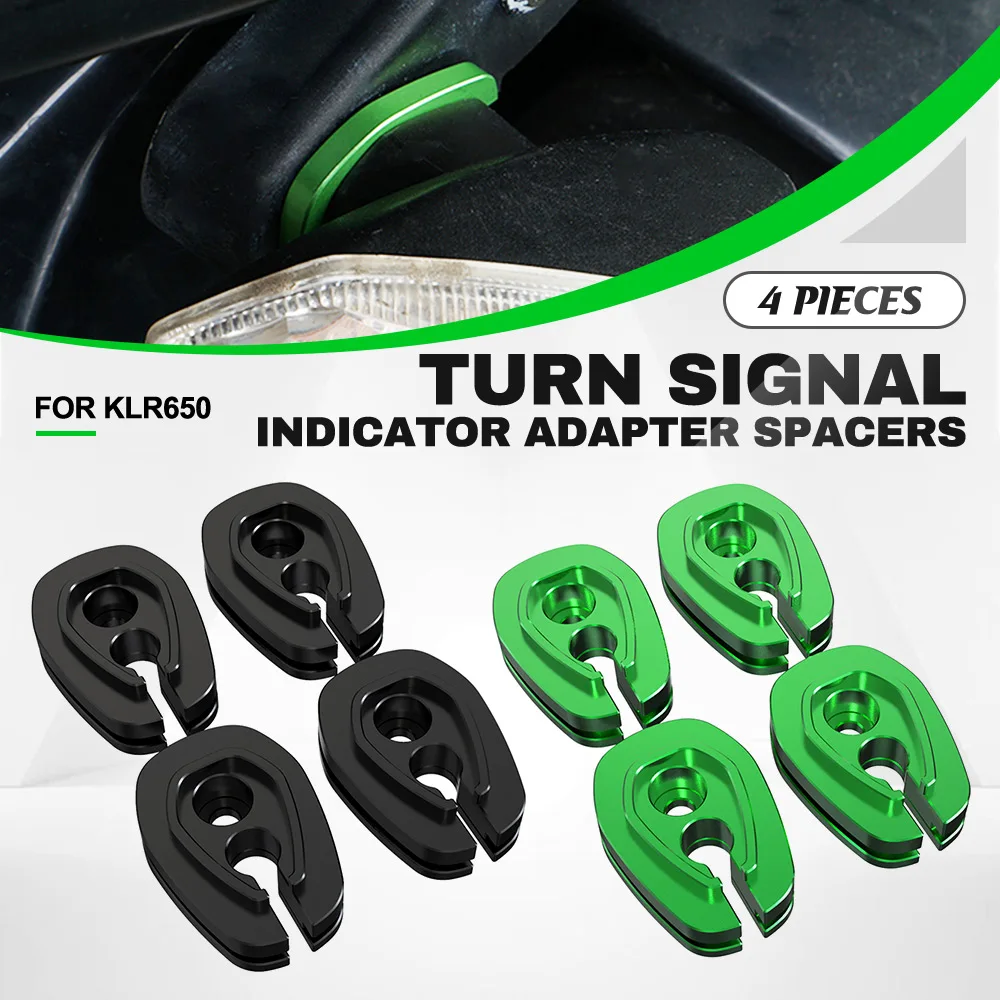 

4 PIECES KLR650 Turn Signal Indicator Adapter Spacers Blinker Stalk Elimination Kit Adapter Plate Turn Signal Spacers Adapters