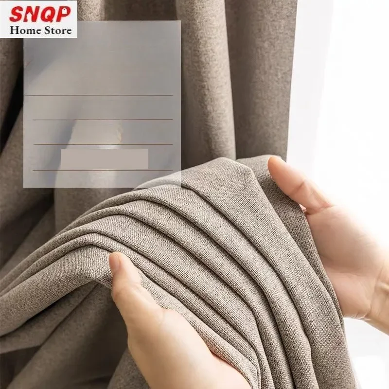Full Blackout Insulation Curtains For Living Room Bedroom Dining Thickened Fashion Luxury Simple Modern White Tulle Custom Size
