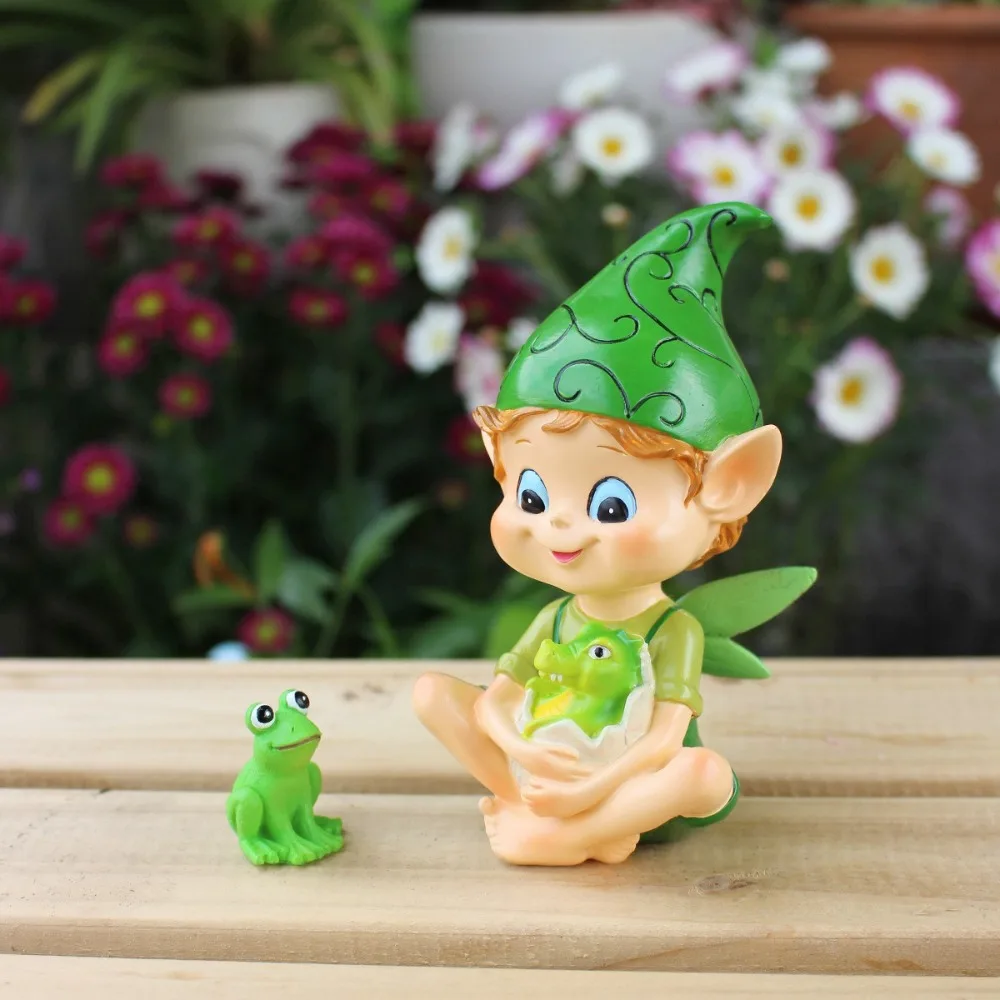 فريدة من نوعها الكرتون قزم الضفدع تمثال مضحك الراتنج الحرف حديقة قزم ديكور اليدوية الضفدع تمثال ديكور المنزل #3