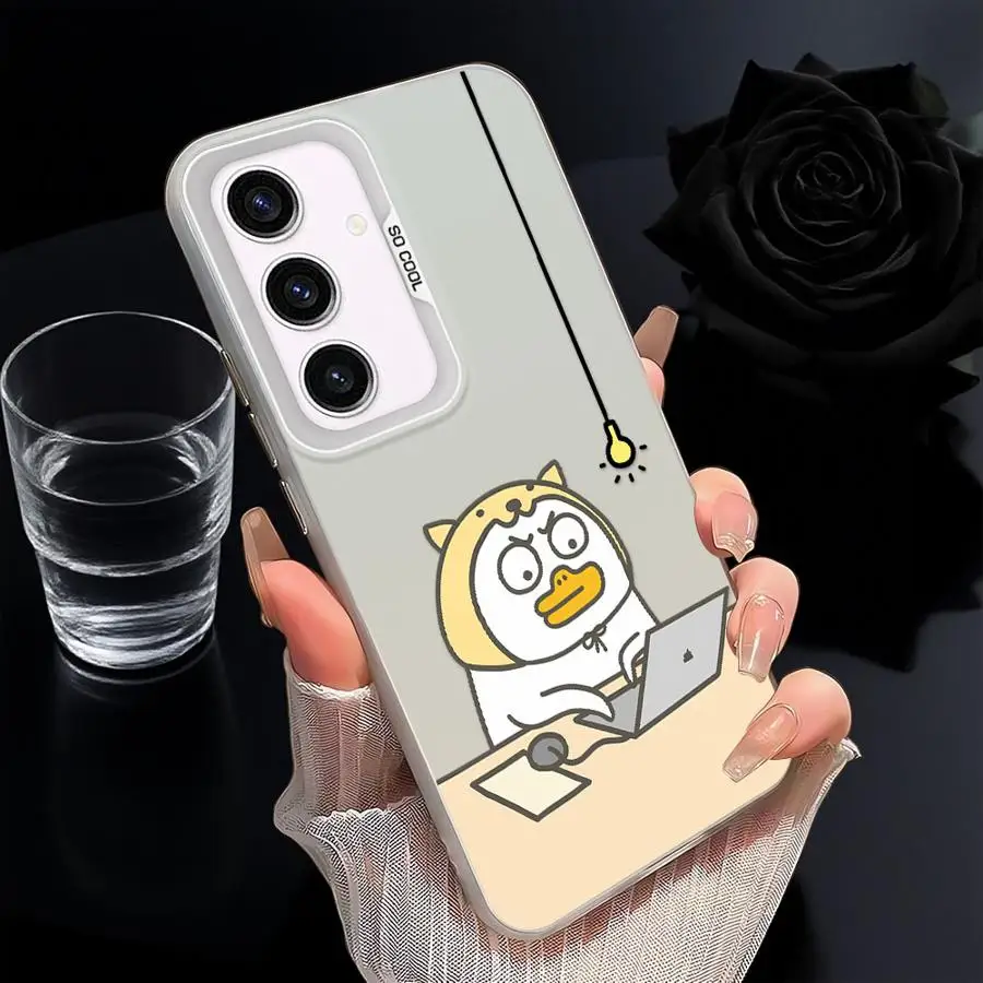 Casing Penutup Belakang Ponsel untuk Xiaomi Poco C51 F3 GT X5 C50 X3 Pro F4 X3 NFC Kartun Bebek Lucu