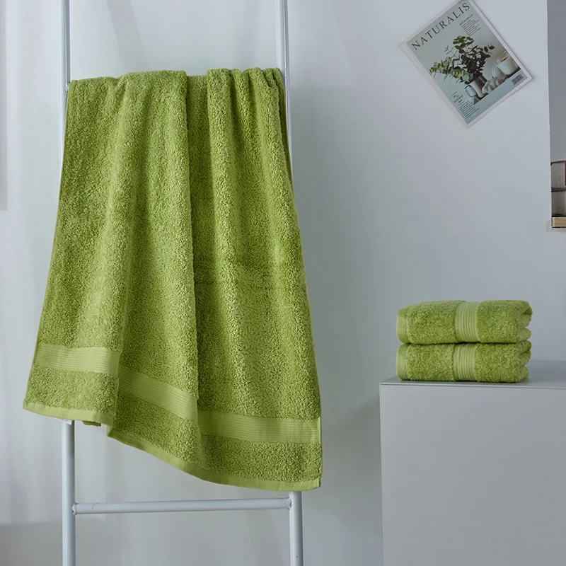 High Quality Long Staple Cotton Towel Set, Solid Color Thick Bath Towel Set, Soft And Comfortable