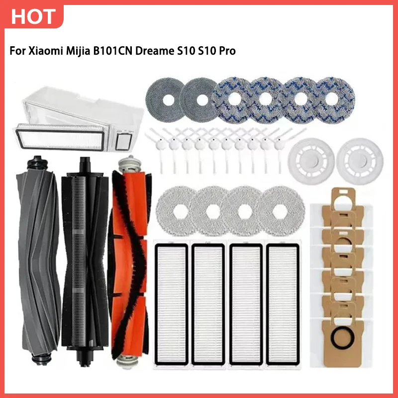 Dreame L10s Ultra / S10 Pro Accesories For XIAOMI Mijia Omni 1S B101CN B116 X10+ Main Side Brush Hepa Filter Mop Dust Bag Parts