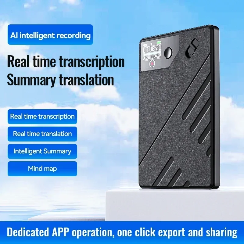 In stock AI Recorder ChatGPT 4 Intelligent Voice to Text Recorder APP Control Real Time Recording and Transcription Smart Voice