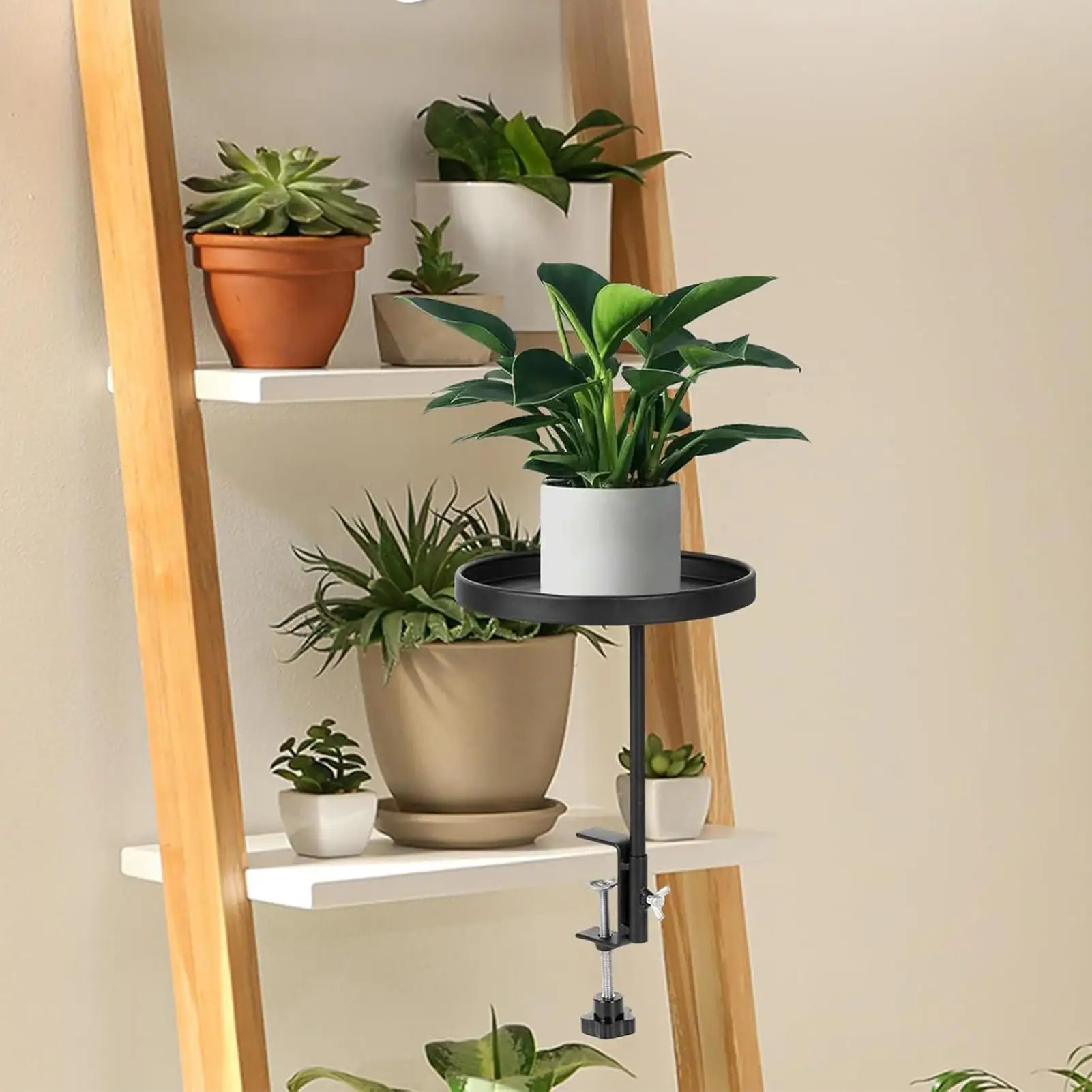 Floating Plant Shelves Floating Adjustable Metal Holder Window Plant Holder Wall Mounted Shelf For Propagation Hydroponics