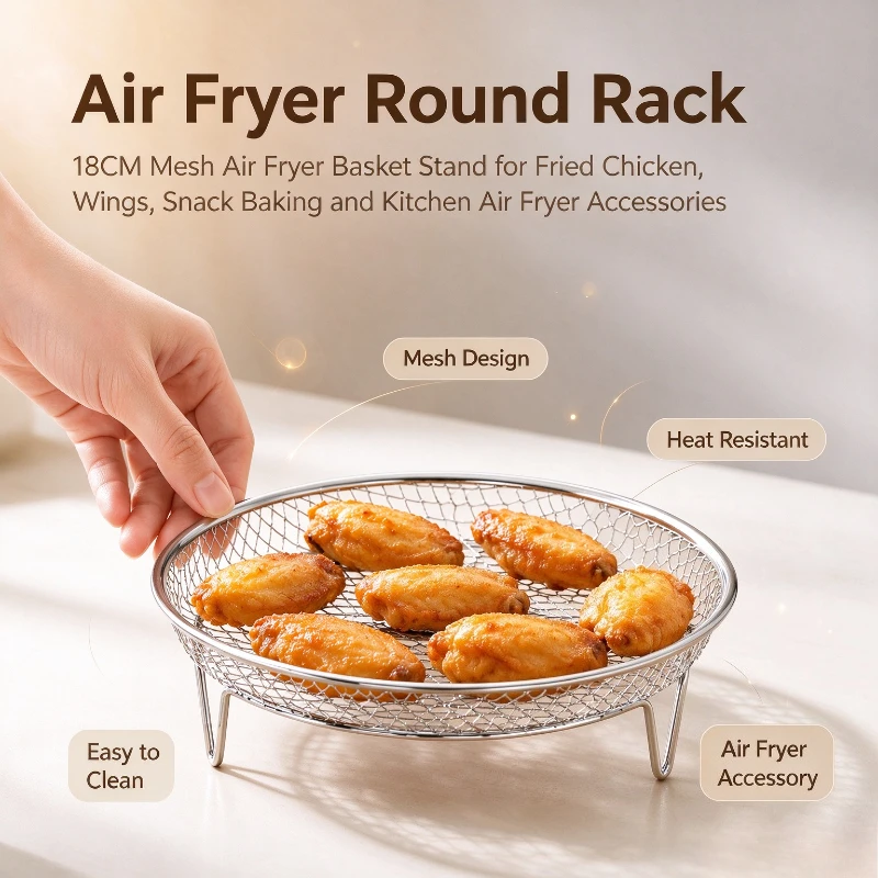 2PCS Air Fryer Cooking Rack Professional Accessory Reusable Dehydration Filter Stand For Oven And Air Fryer Use