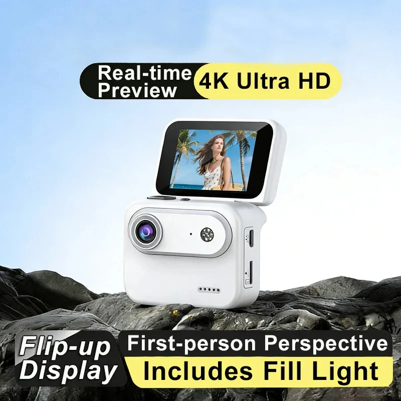 Cámara de Acción Y360 con Pantalla Abatible, Grabación 4K Ultra HD, Lista para VLOG, Estabilización de Imagen, Lente Gran Angular, Cámara para Ciclismo