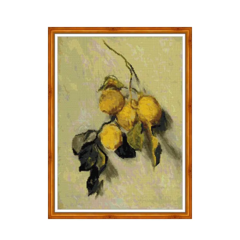 Monet-Branch of limoni kit punto croce aida 14ct 11ct conteggio punti di tela stampati ricamo ricamo fatto a mano fai da te