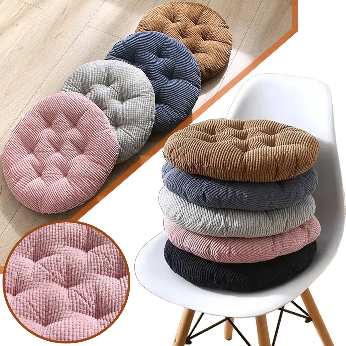 

1PC Thicken Dining Chair Cushion Nap Pillow Chair Pad Cushions Round Cushion Winter Chair Cushions 30x30/40x40/45x45cm 원형 의자 매트