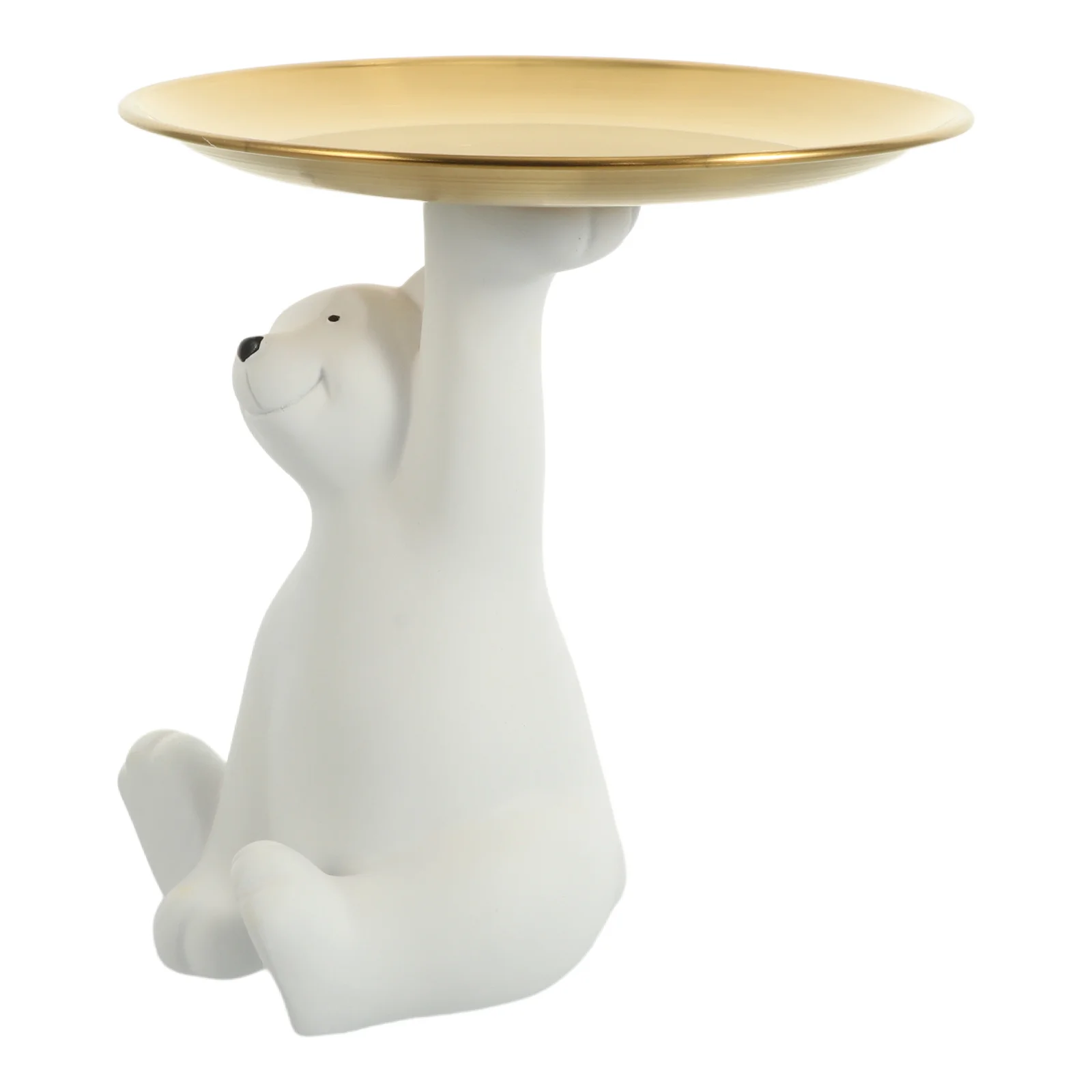 Polar Bear Shaped Key Storage Tray Resin Desktop Decor For Home Office Porch Entrance Bear Adornment Craft