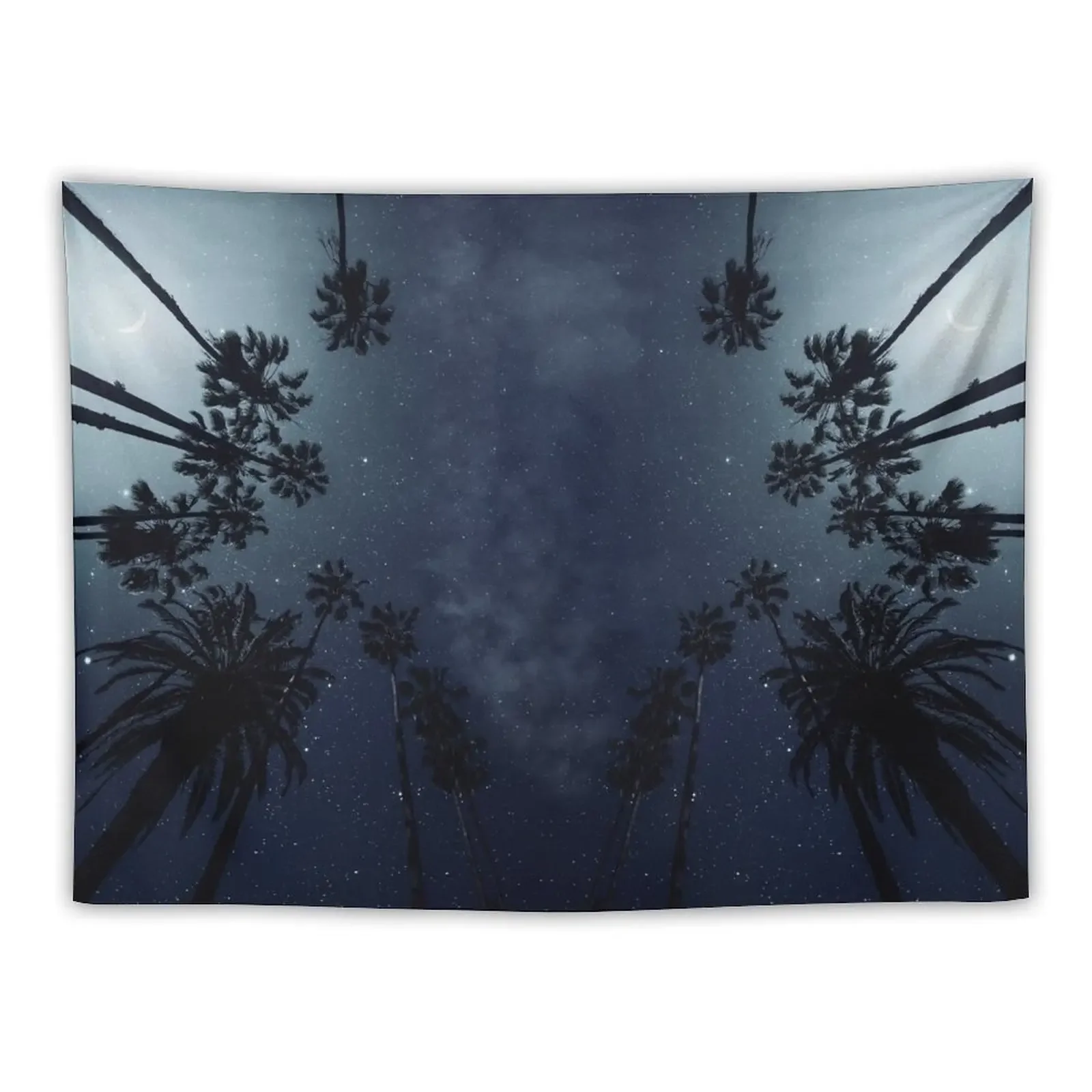 

Palm Trees, Night Sky, Stars, Moon Tapestry Bedrooms Decorations Outdoor Decor Bathroom Decor On The Wall Tapestry