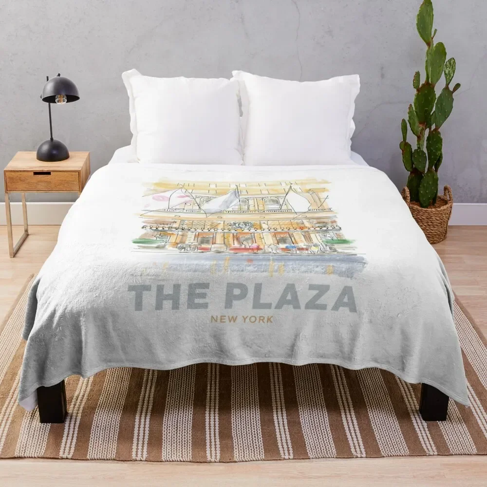 

The Plaza Hotel New York Throw Blanket Summer Beddings warm for winter Blankets