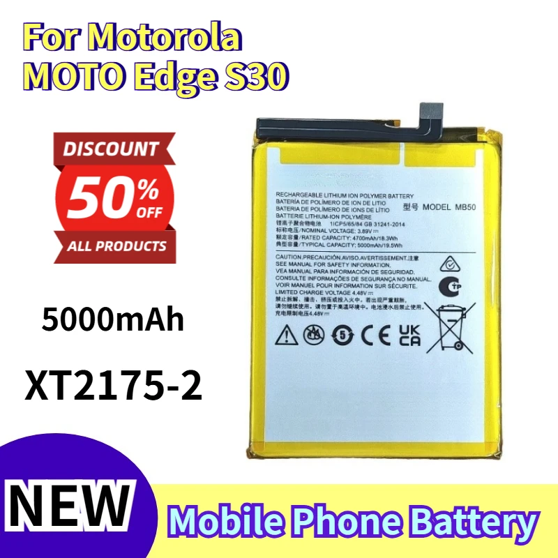 

5000mAh XT2175-2 MB50 Mobile Phone Battery for Motorola MOTO Edge S30