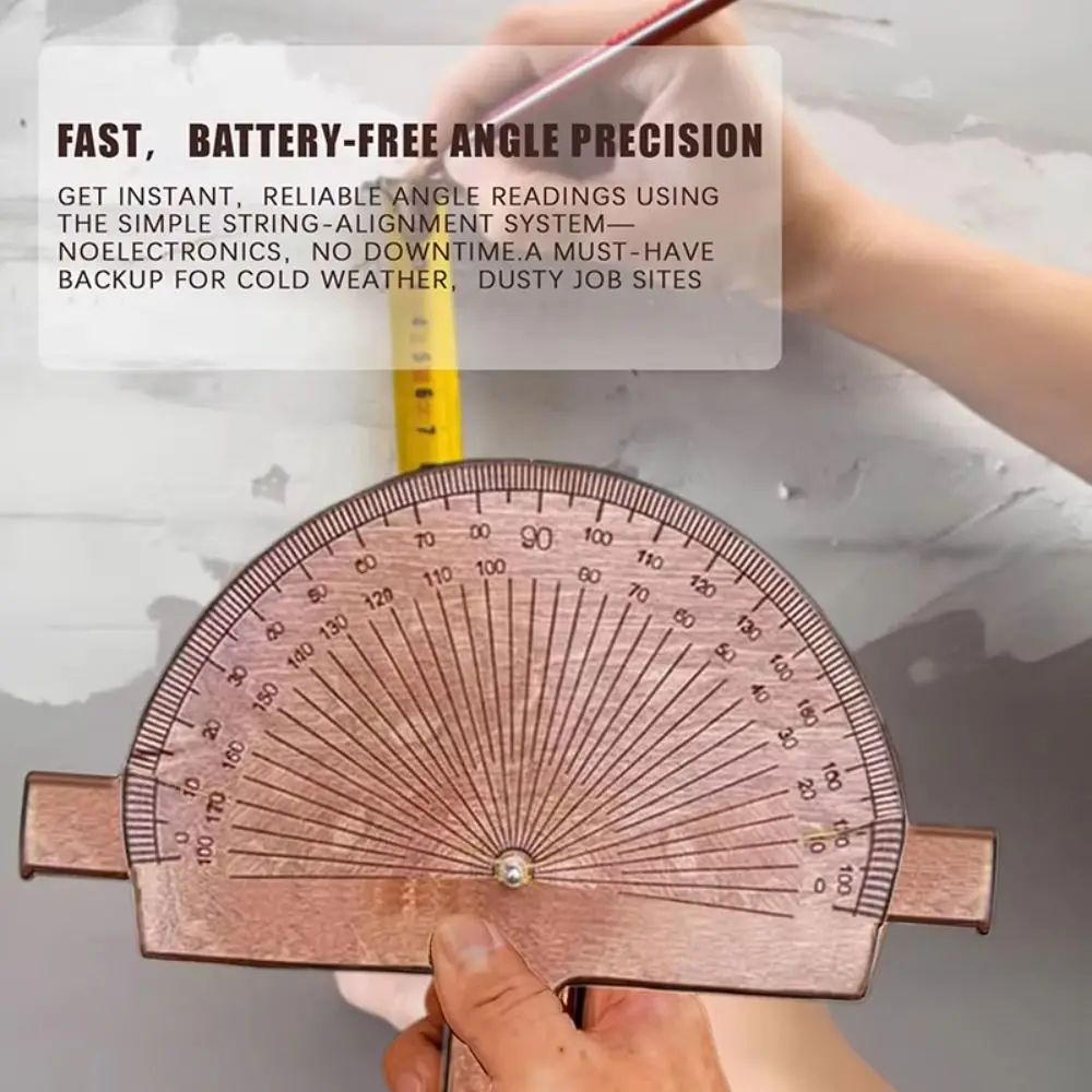 Exquisite Handcrafted Precision Angle Finder Accurate Measurement Precision Angle Detector Wooden Degree Tool Engraved Wooden