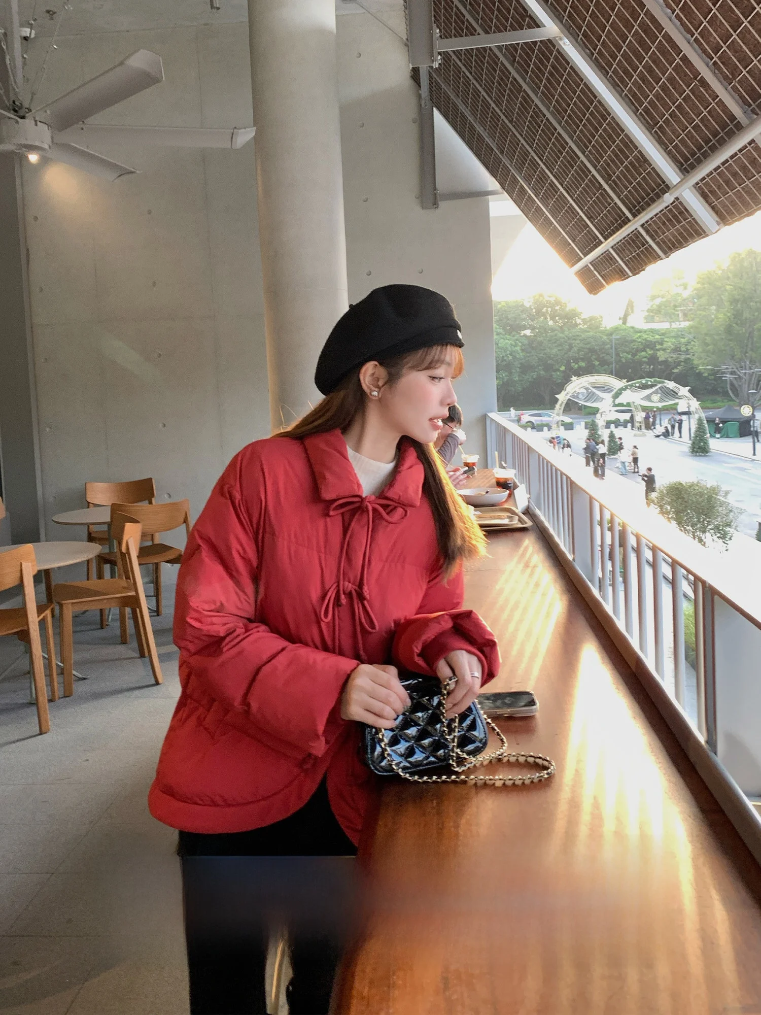 

Теплое хлопковое пальто с узлами на декоративной застежке, утепленное зимнее пальто для женщин, элегантное, простое, с высоким воротником, длинными рукавами