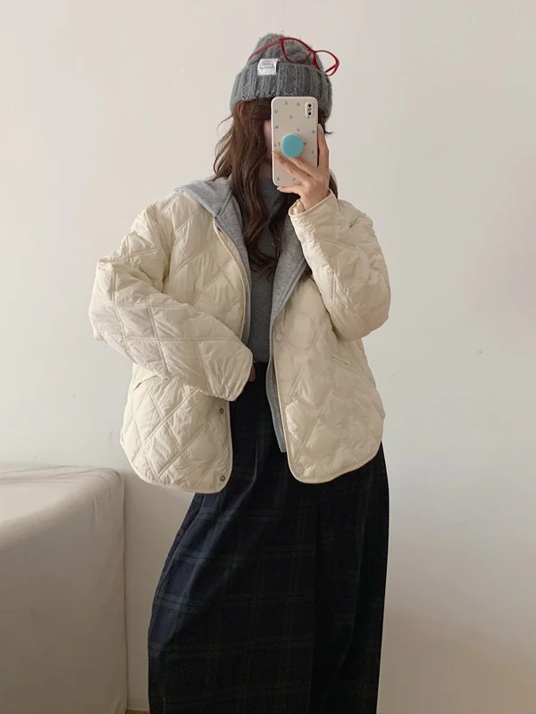 

Модная пара, съемная кепка со съемной кепкой, хлопковая женская куртка, универсальный цветной дизайн