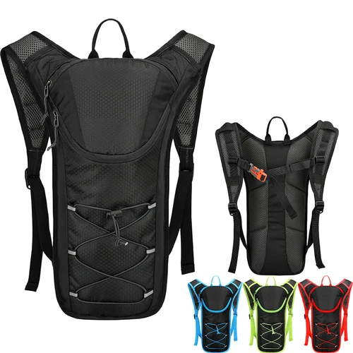 Ultraligero Mochila impermeable para bicicleta, bolsa de agua para almacenamiento, para correr, escalada, hidratación, trotar Casco respirable multifuncional para tres deportes al aire libre Apriete Ciclismo Trekking