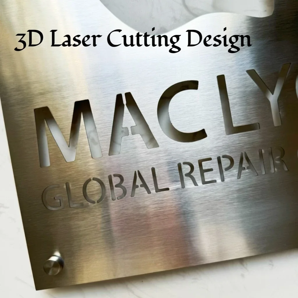 Modern Stainless Signboard Metal Door Plate Customized Logo Letters 3D Laser Cut Outdoor Use for Shop Stor Hotel Villa Company
