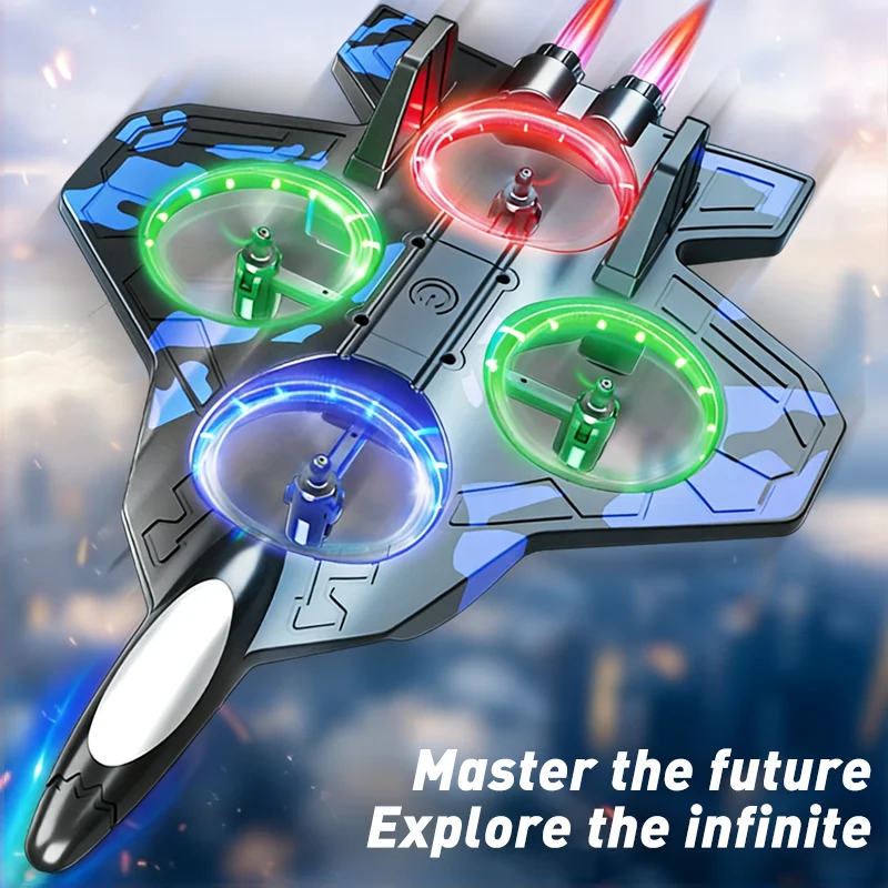 เครื่องบินบังคับวิทยุ M12 RC Hobby Jet Plane 2.4G เครื่องร่อนผาดโผน เฮลิคอปเตอร์บินได้ พร้อมไฟ โฟม ของเล่นเครื่องบินรบบังคับวิทยุ