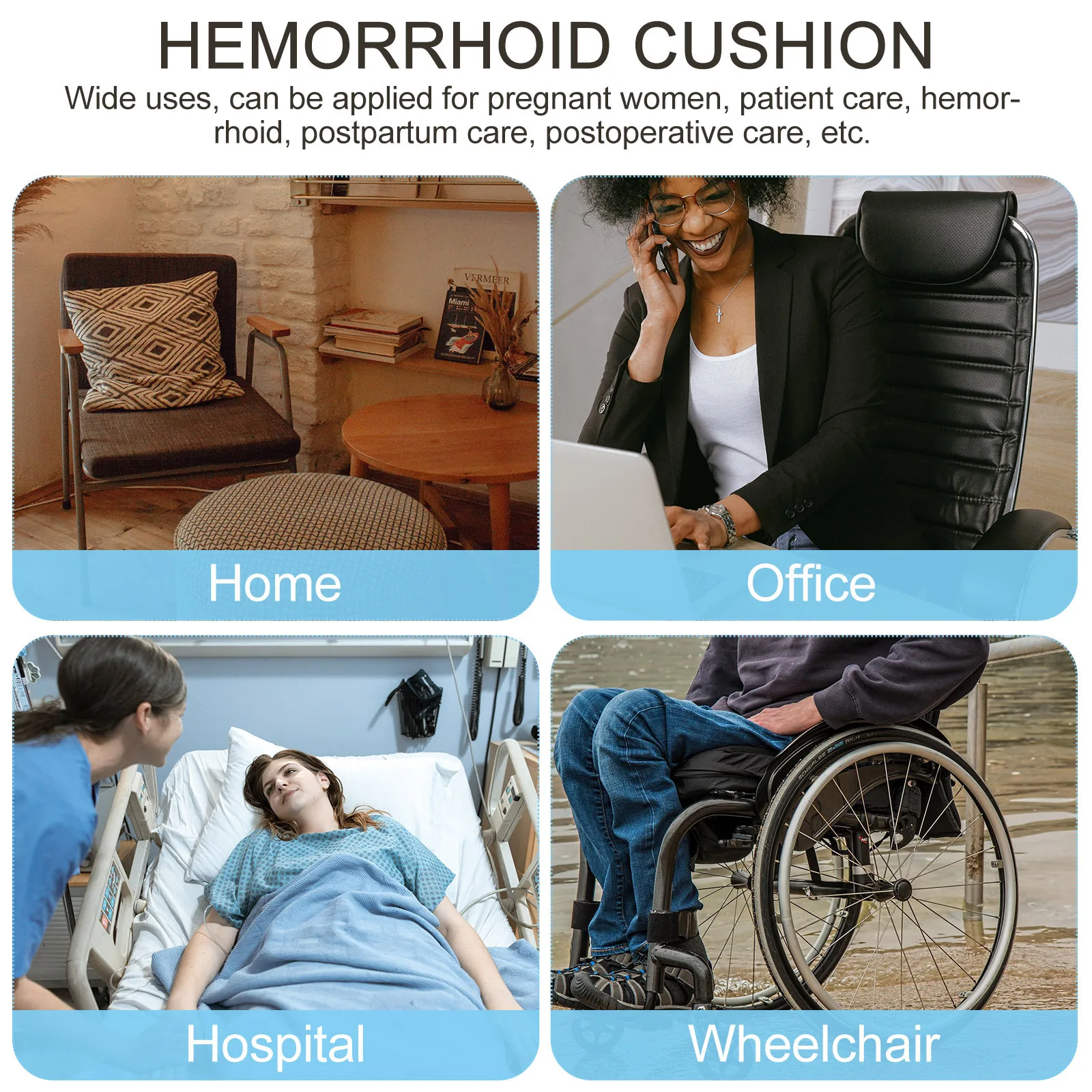 

Anti decubitus Ring Hemorrhoid Cushion Pregnancy Sores Relief Sponge Ergonomic Design Durable Sturdy Practical Gift