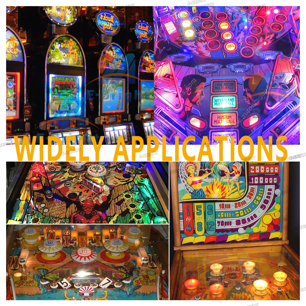 4P AC 6V 6.3V 12V بدون قطبي # 44 # 47 T11 H6W T4W BA9S # 44 # 47 LED لمبة مصباح يدوي آلة الكرة والدبابيس ضوء لعبة سيارة لعبة الضوء #6