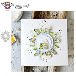 Piggy Craft metal cutting dies cut die mold Letter house ring frame Scrapbook paper craft knife mold blade punch stencils dies