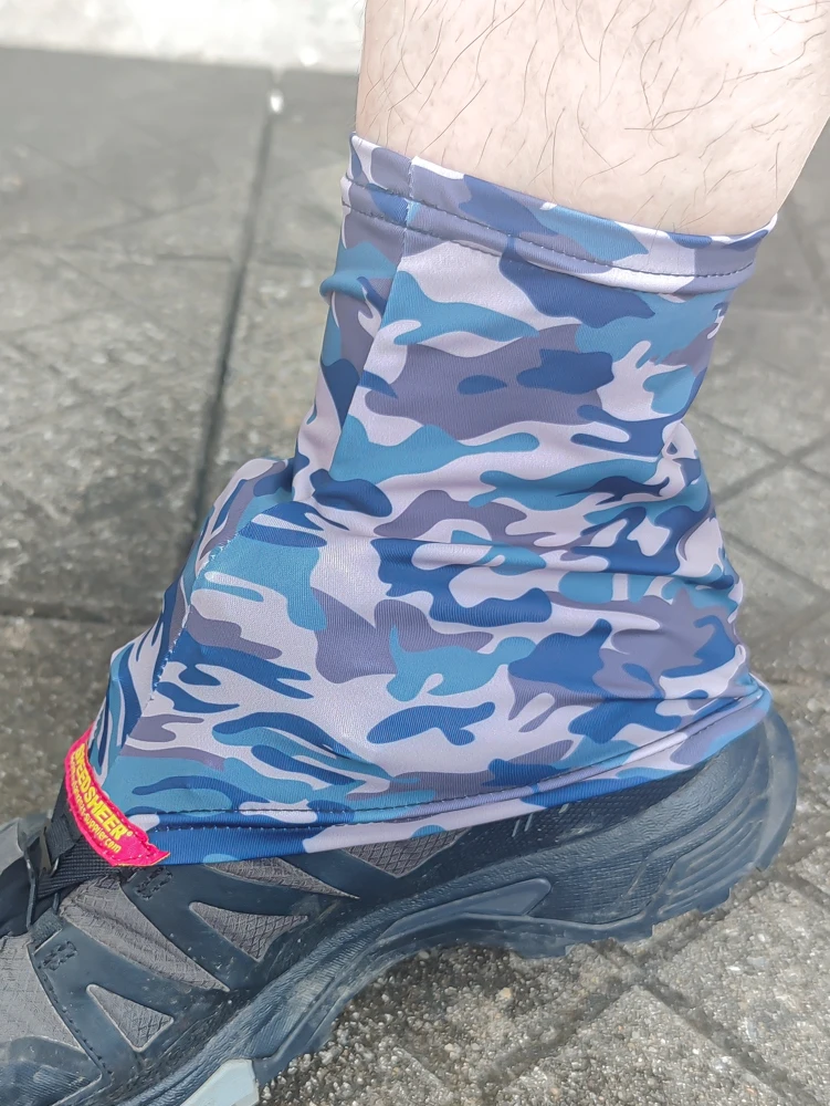 Trail Running Shoes Gaiter, Lightweight and Breathable, Blue Camo