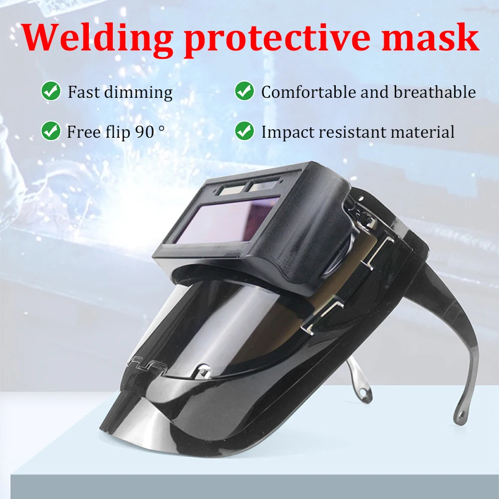 Welding Mask Auto Darkening Welding Mask For Arc Weld Grind Cut Solar Power Welder Mask True Color Large View Welding Helmet