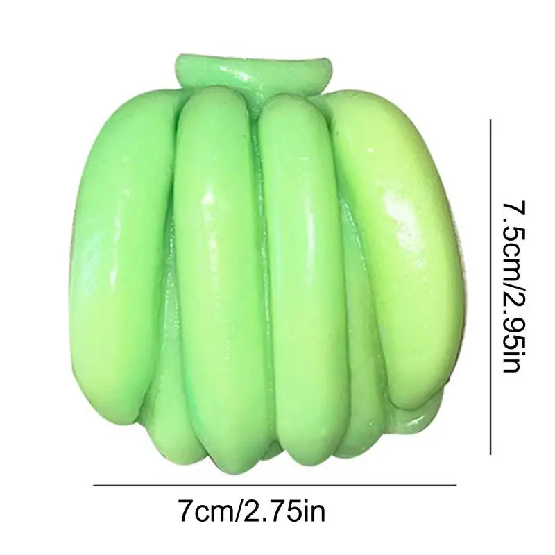 스트레스 방지 바나나 장난감, 부드러운 스퀴즈, 색상 변경, 탄성 노벨티, 과일 스퀴즈 장난감, 재미있는 스트레스 해소, 가정용 부품