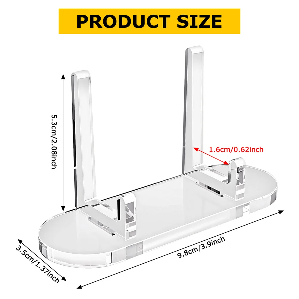 50PCS Acrylic Transparent Stand - Multi-purpose Display Stand, Business Card Holder & Badge Display Stand