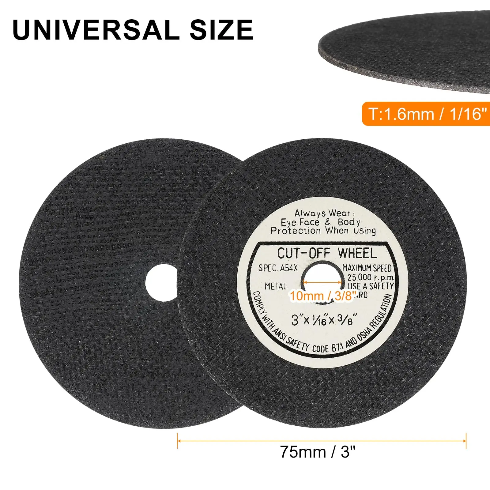 3 inch cutting machine cutting discs for cutting metal 75mm grinding and cutting metal stainless steel grinding discs