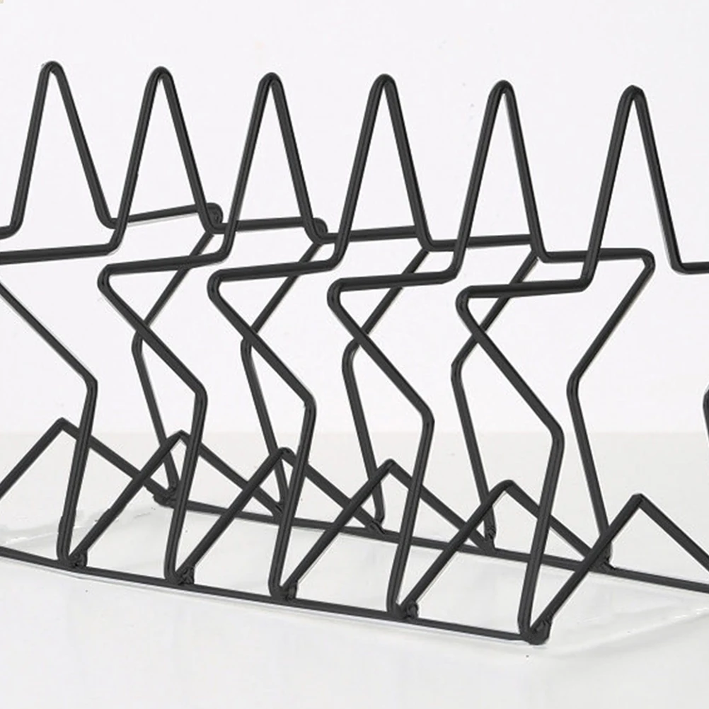 

Holder Iron Book Stand Bookshelves Desk Desktop Star Shaped Magazine Bookshelf for