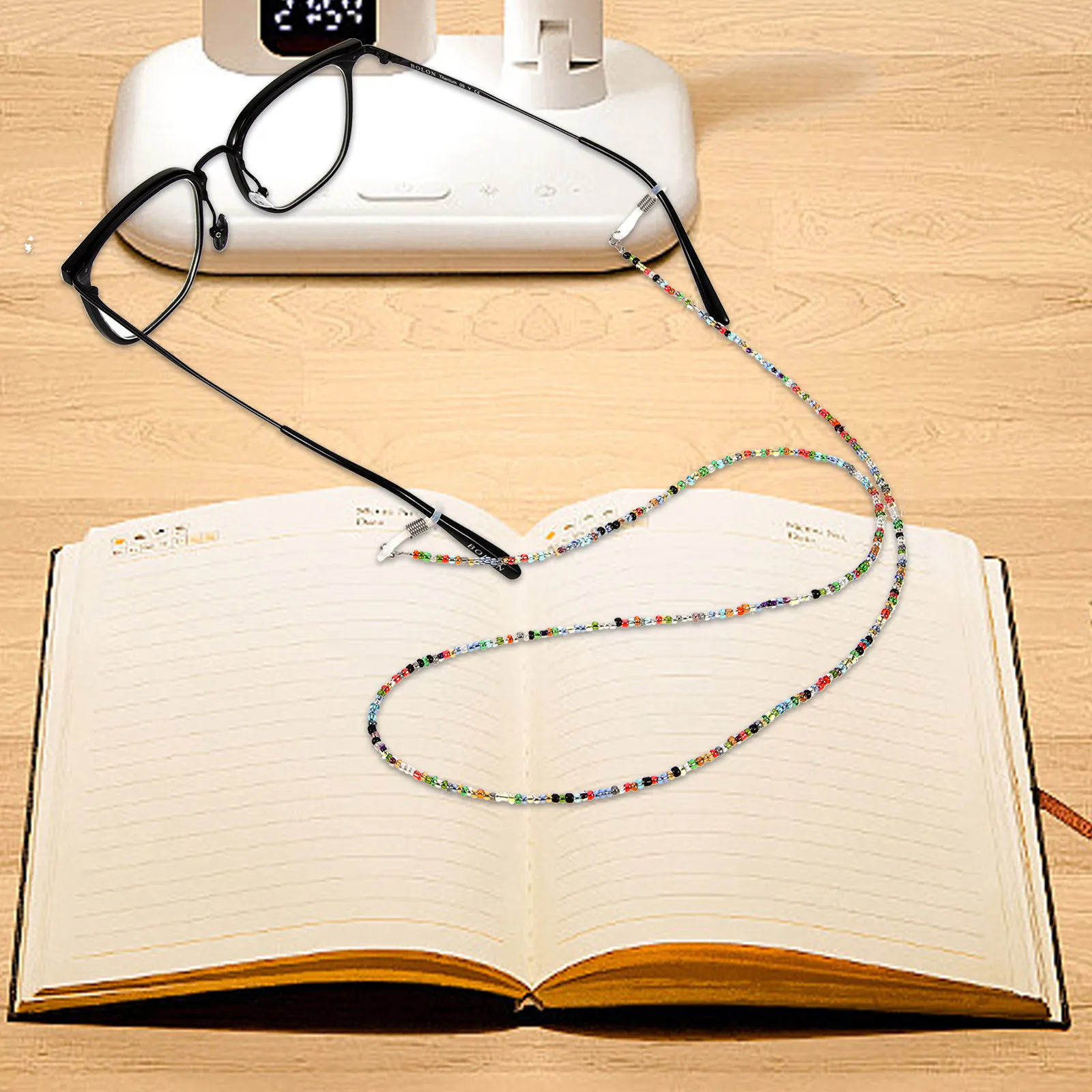 

2Pcs Eyeglasses Strap for Women Glasses Lanyard Anti-Lost Acrylic Rope Lightweight Compact Eyeglass Holder Necklace Sports Use