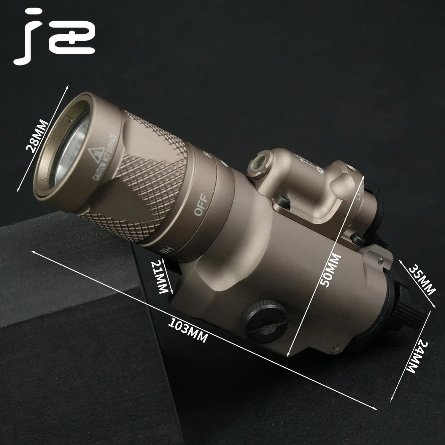 التكتيكية X400V الليزر الأحمر + LED الأبيض + الأشعة تحت الحمراء الإضاءة مصباح يدوي ثابت/لحظة X400U X400 المعادن معلقة كشاف ضوء للسكك الحديدية 21 مللي متر