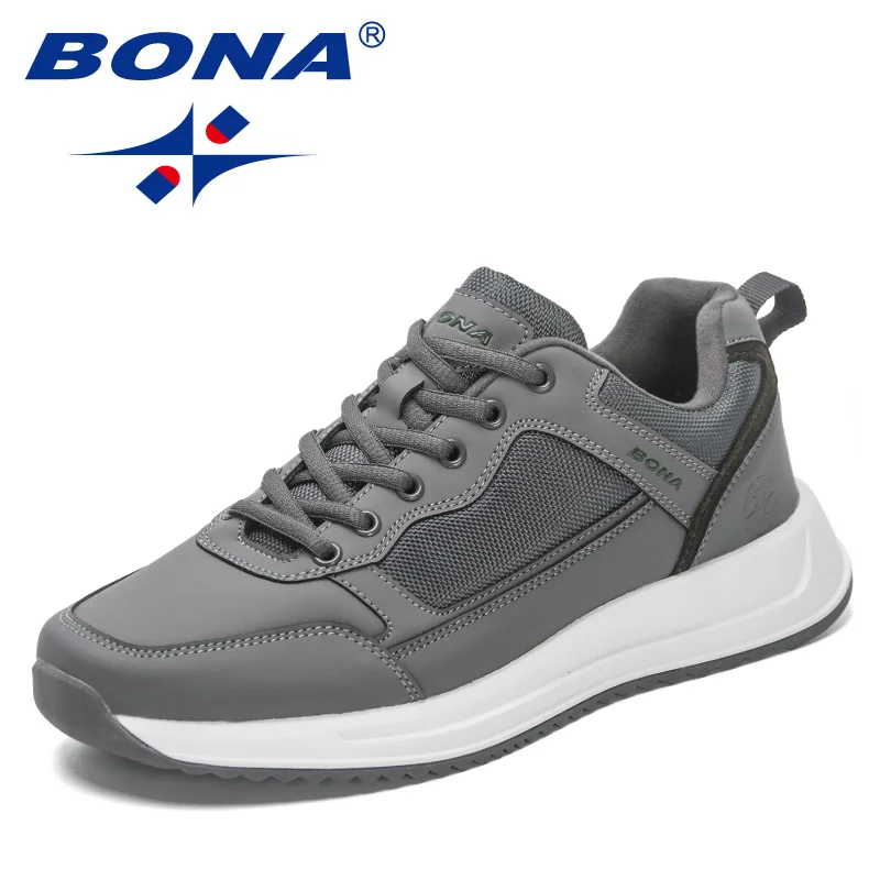 BONA 2023 New   Shoes Men Outdoor Walking Shoes Man Casual Lightweight Sneakers Leisure Footwear soft and comfortable Casual Sho