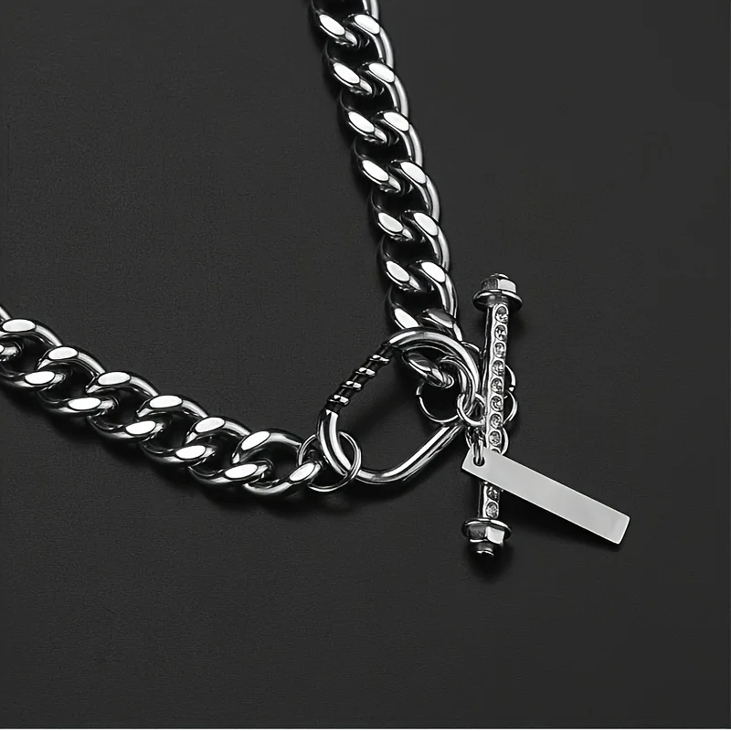 1 Pc Punk Street Hip Hop Metal Adjustable OT Clasp Bracelet Suitable for Enhancing Temperament for Party Birthday Gift