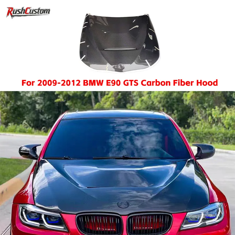 

Fit for 2009-2012 BMW E90 GTS High Quality Carbon Fiber Front Hood Engine Cover Racing Style Body Kit