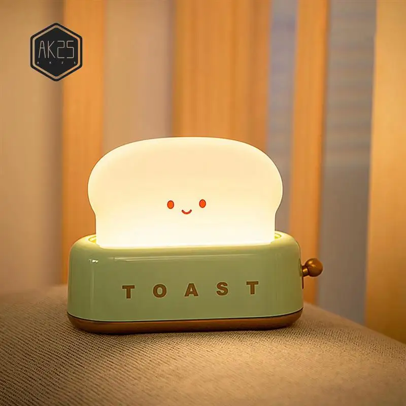 

AK25-Toast Night Light Toaster Desktop Light Children's Night Light Cute Bedroom Bedside Lamp