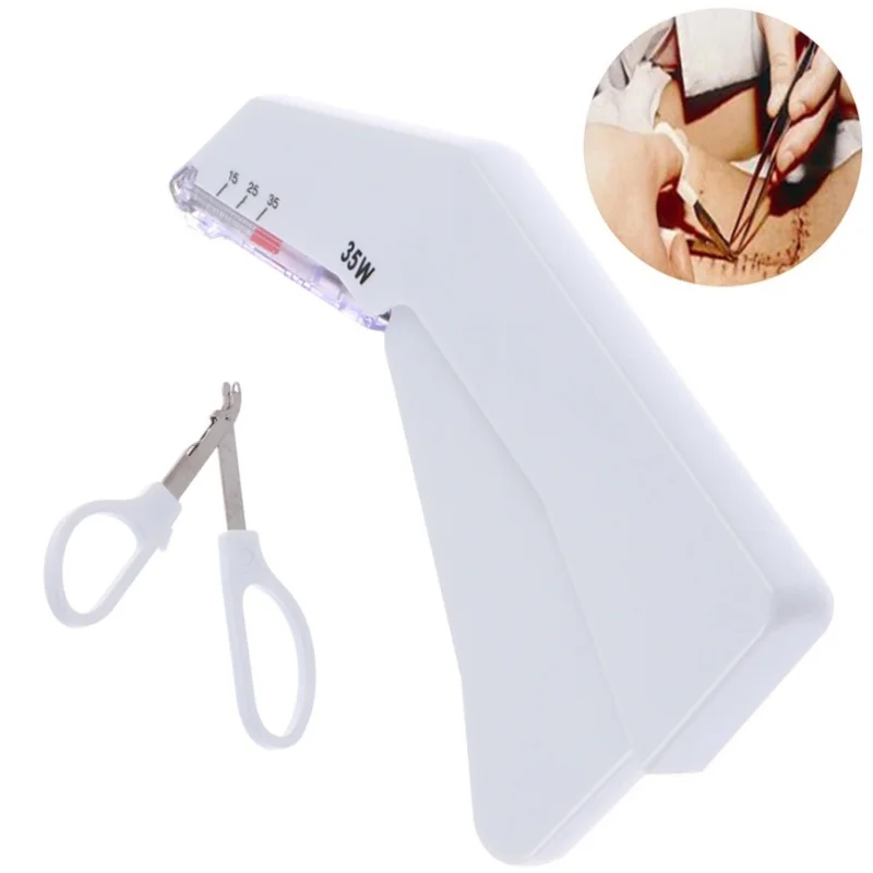 35 واط الطبية المتاح الجلد تدبيس خياطة طالب ممارسة جهاز جراحة نوع المقص الجراحي مسمار دباسة إبرة مزيل