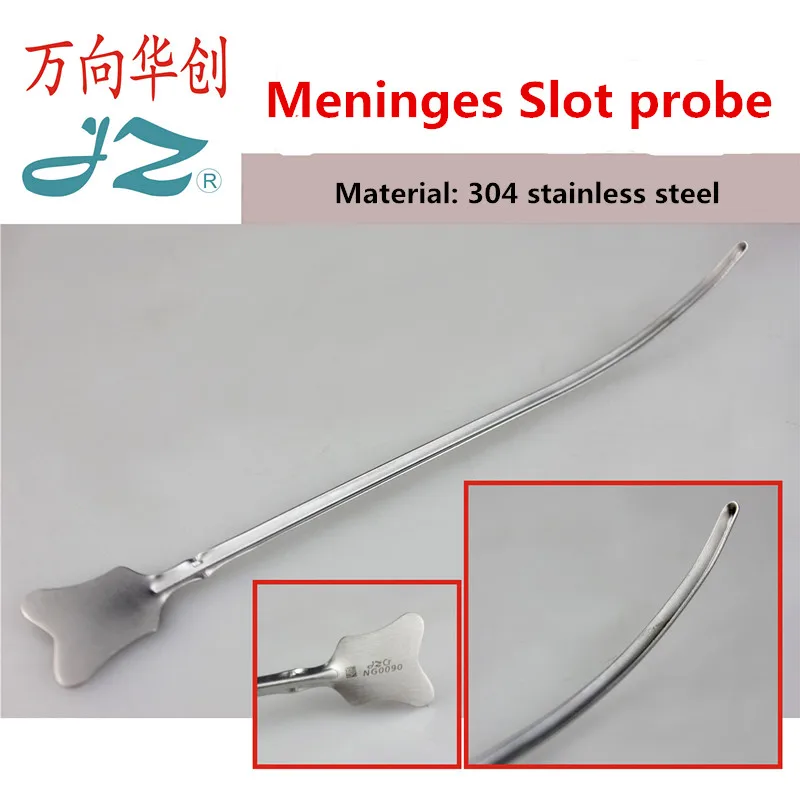 

JZ brain neurosurgery Surgical instruments Medical guide Meninges Incision curved head Slotted probe groove pin needle guider