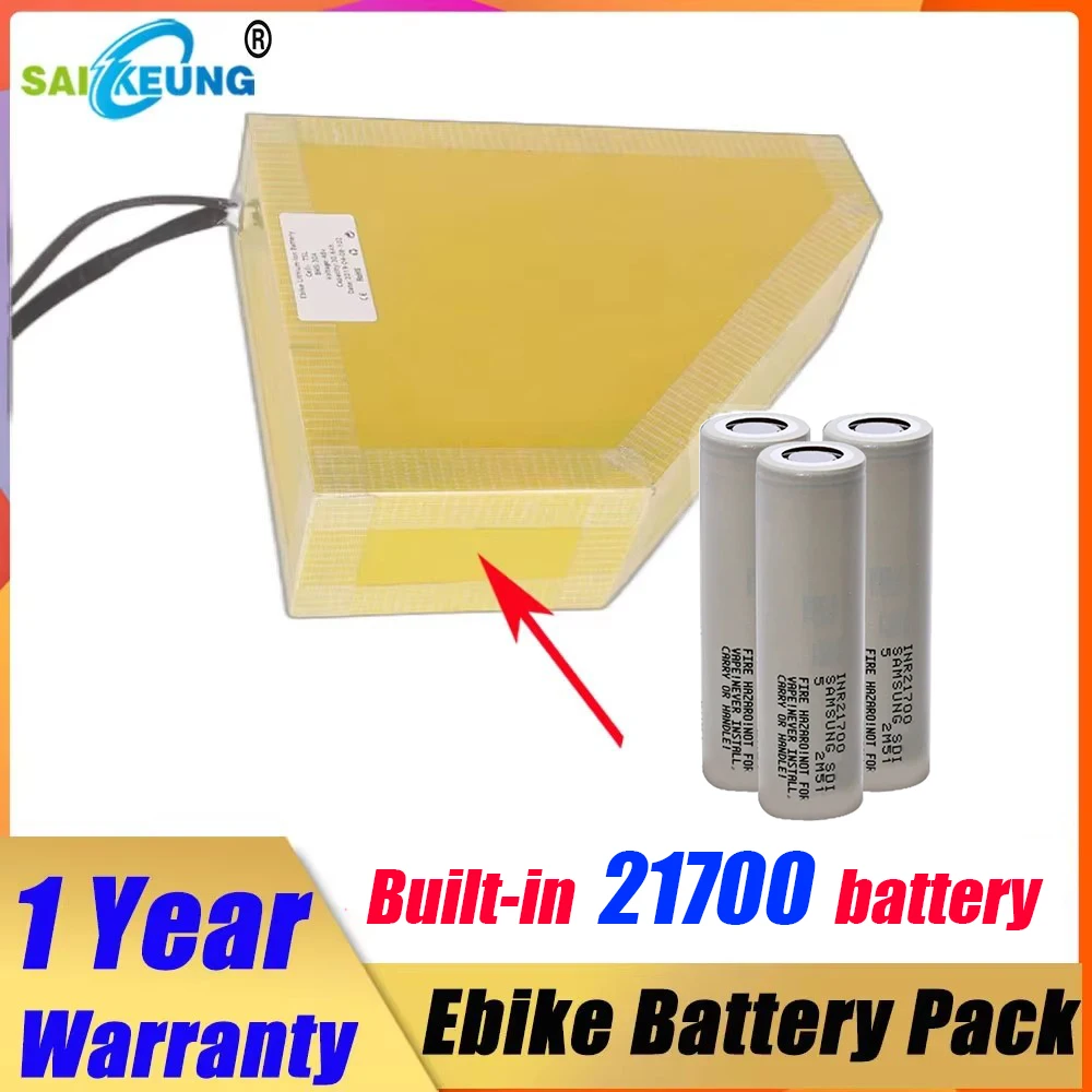 E Bike Triangle Cham Rider Battery 48v 45ah 60 72v 52 36v 20 24 28 30ah 35 40 50 60Ah 250w-3000W Lithium Battery with 5A Charger - view 4