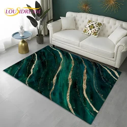 Alfombra nórdica de mármol verde dorado azul negro para el hogar, sala de estar, dormitorio, sofá, Felpudo de decoración, Alfombra de área para niños, alfombra de piso antideslizante