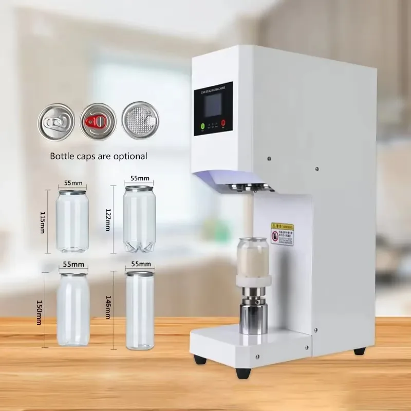

Automatic Drink Can Sealing Machine Plastic JUice Coffee Soda Bottles Sealer Machine for Commercial Milk Tea Shop Use