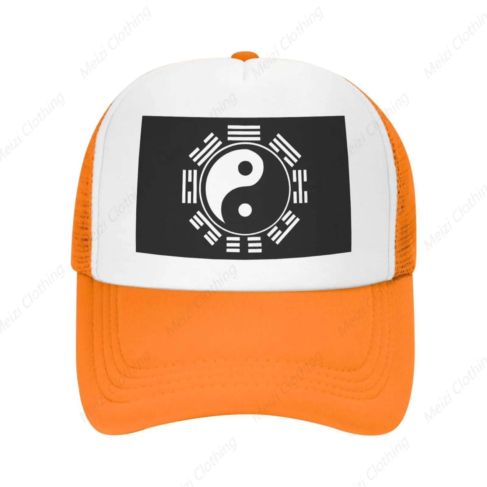 

Tai Chi Yin Yang Chan Dao Pattern Grid Sunshade Truck Hat Cool Outdoor Exercise Baseball Hat Snap Golf Hat