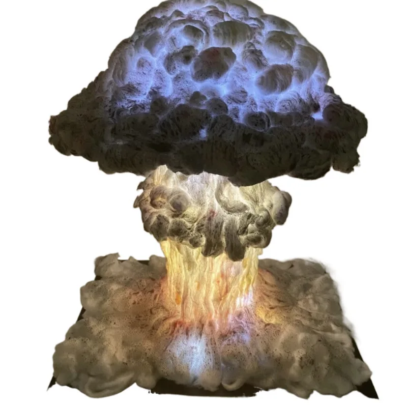 

Three-dimensional composition work mushroom cloud handmade material package creative night light explosion cloud ornament