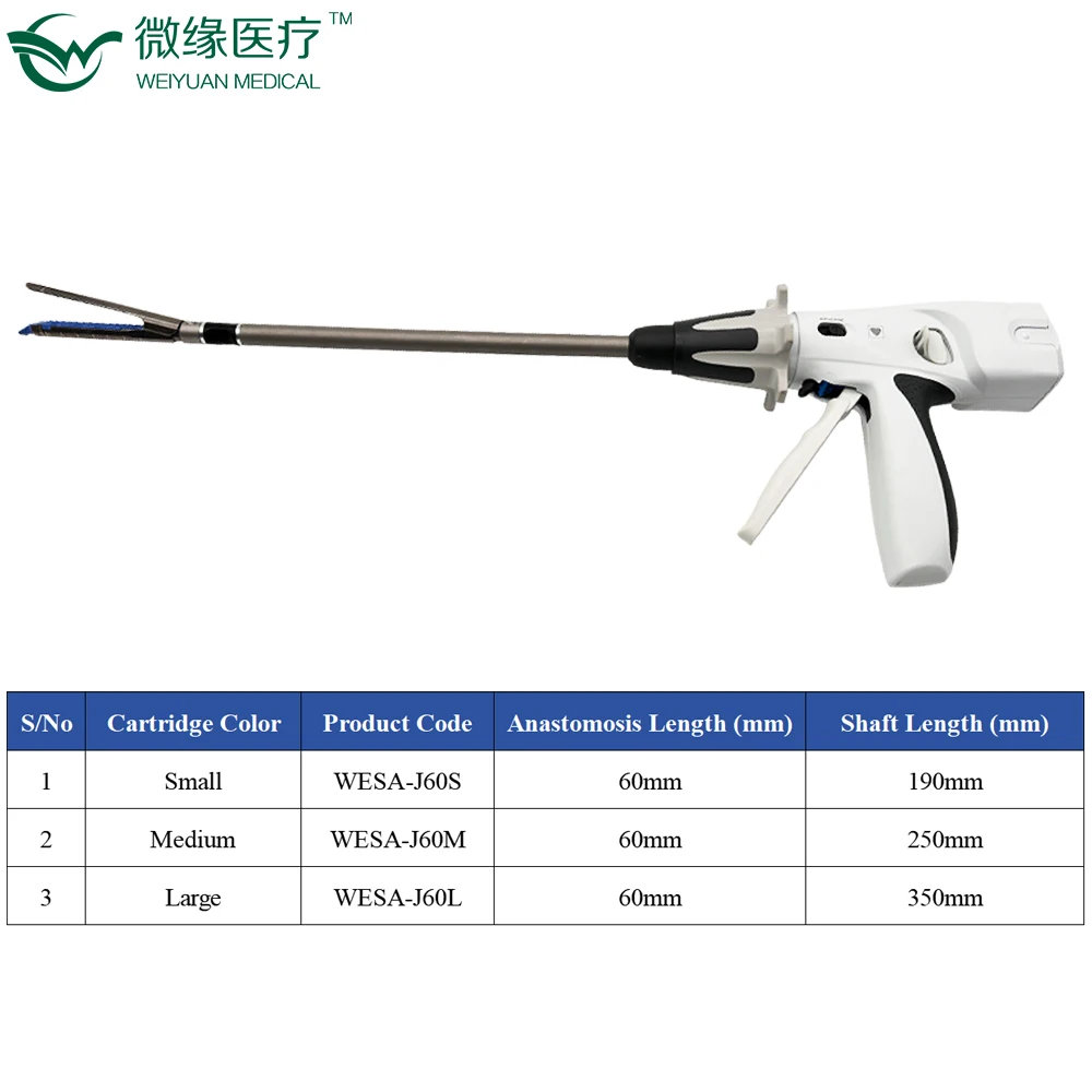 60mm Disposable Powered Endscopic Linear Cutter Stapler Veterinary Medical Surgery Instruments Abdominal Surgery Equipments