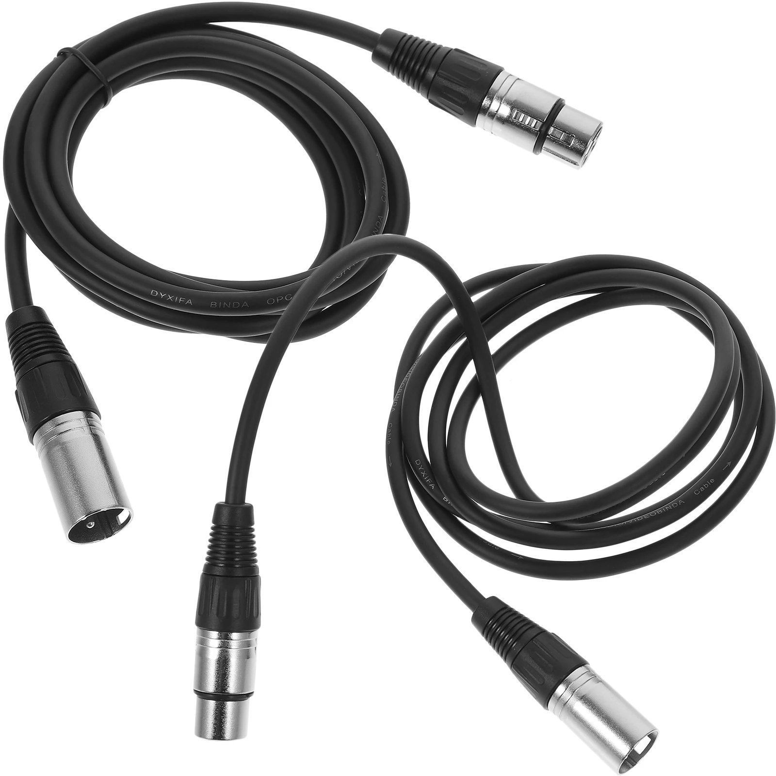 

2pcs 2M Microphone Cable XLR Male to Female Audio Transferring Cables Balance Signal Patch Cord Speaker Adapter Extension