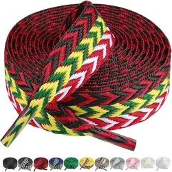 Sneaker Shoe Laces 1.5cm Width Thick Flat Shoelaces for Basketball Tennis Sports Shoes Shoelace Wavy Bread Rope Shoes Strings