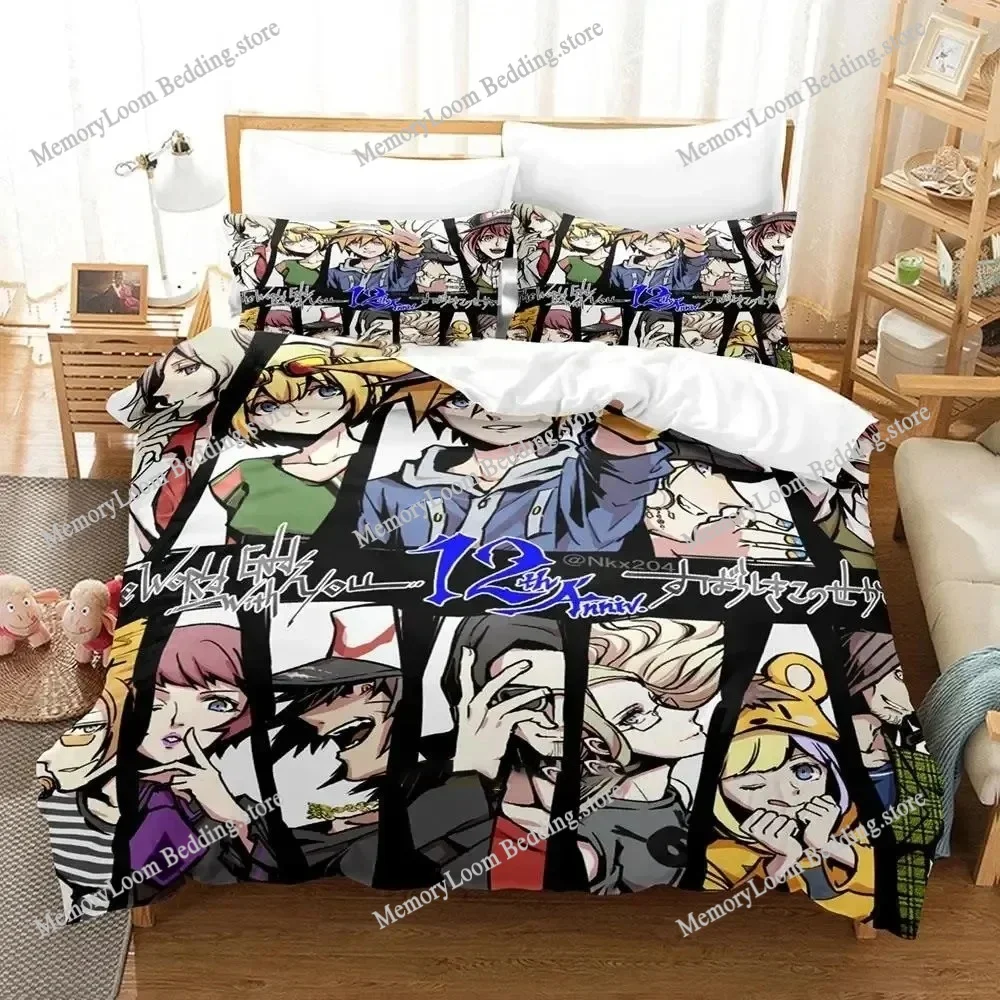 

Game The World Ends With You Bedding Set Boys Girls Twin Queen Size Sakuraba Neku Duvet Cover Pillowcase Bed Kids Adult