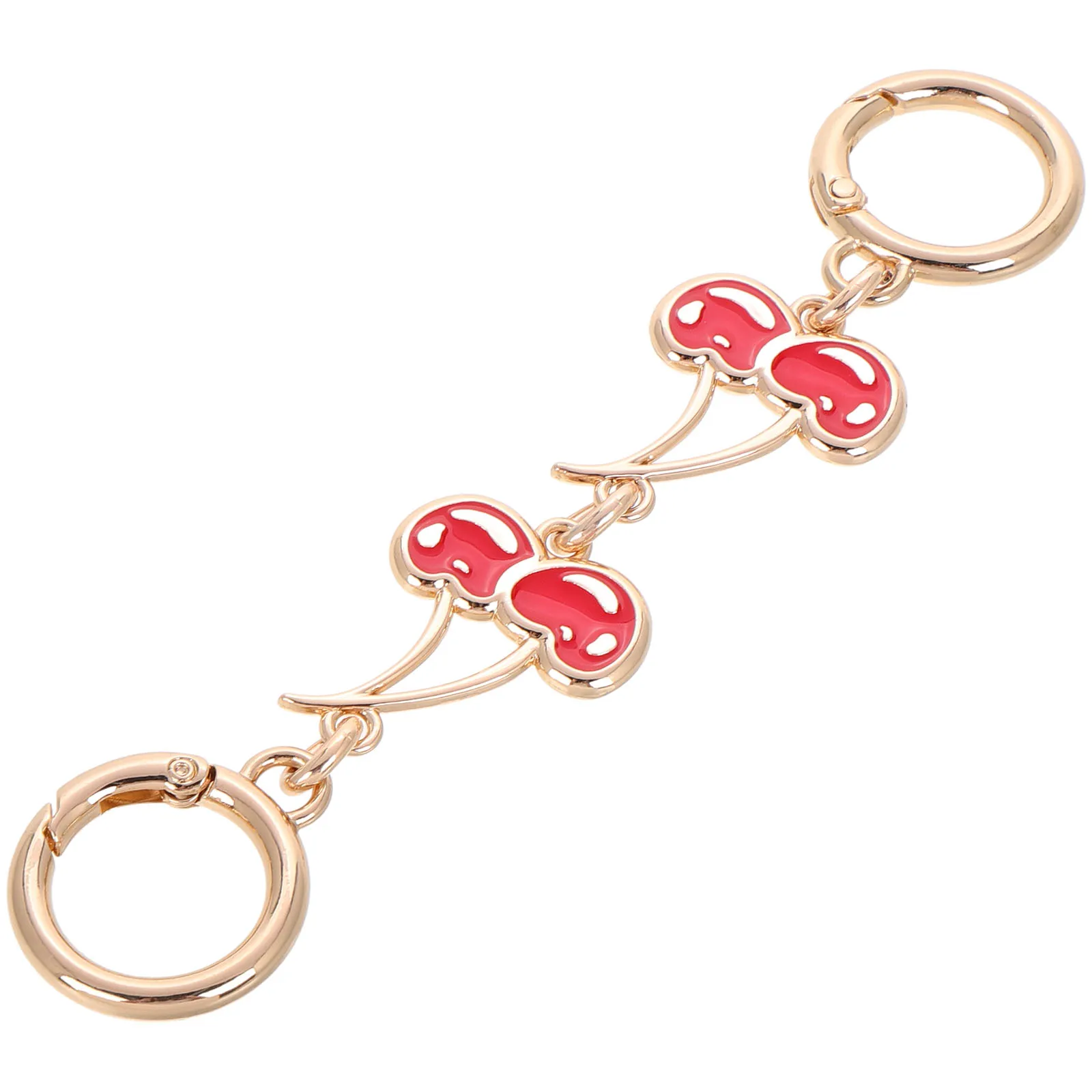 Prolunga per catena per borsa in ciliegio Ciondolo per tracolla rossa Lunghezza regolabile per borse a tracolla Accessorio per catena per borsa carina Elegante