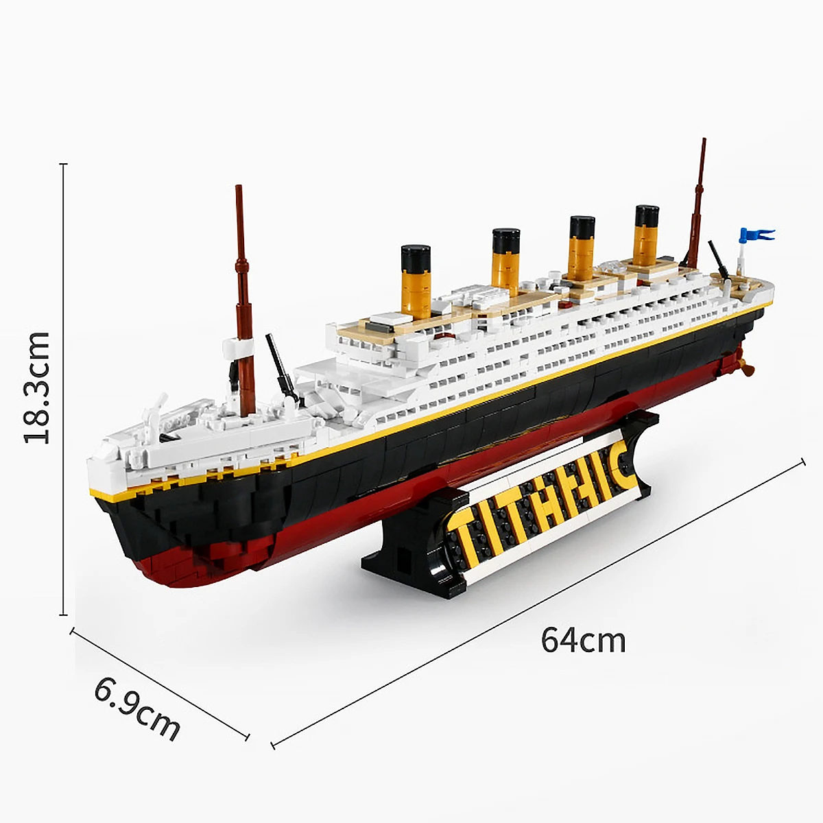 Grande kit de bloco de construção de modelo titanic, 1333 peças adultos desafiando enorme modelo de navio de cruzeiro titanic conjunto de brinquedos para crianças